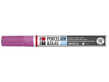 Marabu Porcelain Painter fix na porcelán hrot 1-2 mm, odstín malinová