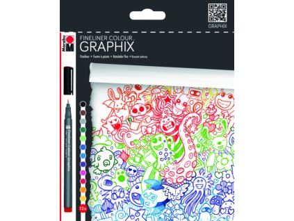539 2 popisovace marabu fineliner sada 12 ks