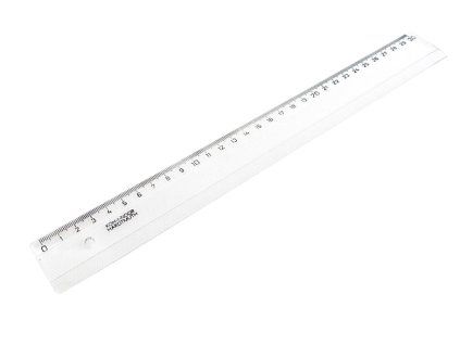 Pravítko 30 cm transparentní