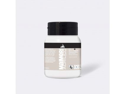 17679 2 akrylova barva maimeri acrilico 500 ml bila titanova 018