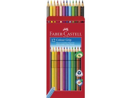 2408 2 akvarelove pastelky faber castel grip 2001 12 barev 112412