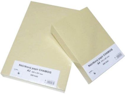 Náčrtkový papír 90g A4 chamois, bal. 500 listů