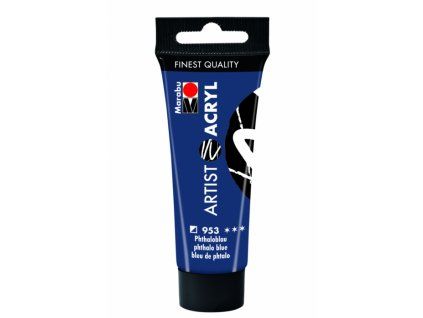 3110 akrylova barva marabu artist acryl 22 ml modra phthalo 953