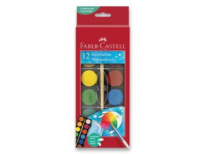 Vodové barvy Faber Castell 12 barev 30 mm 2