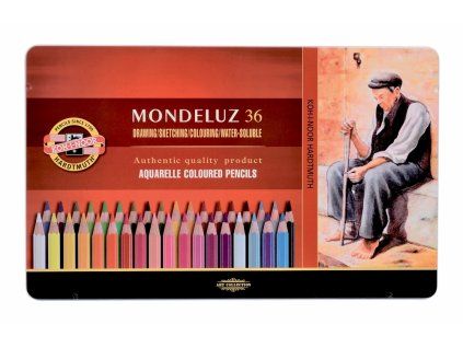 8210 1 akvarelove pastelky koh i noor mondeluz 3725 sada 36 barev v plechovem obalu