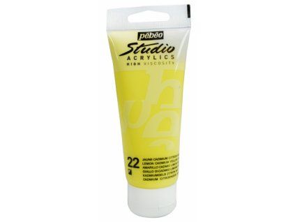 11762 akrylova barva pebeo studio acrylic 100 ml 022 kadmium zlute citronove