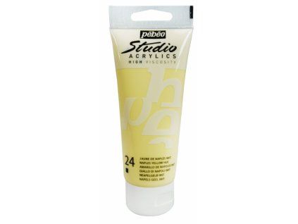 11768 akrylova barva pebeo studio acrylic 100 ml 024 neapolska zlut