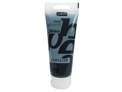 11774 akrylova barva pebeo studio acrylic 100 ml 026 cerna mars