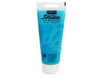 11786 akrylova barva pebeo studio acrylic 100 ml 030 tyrkysova