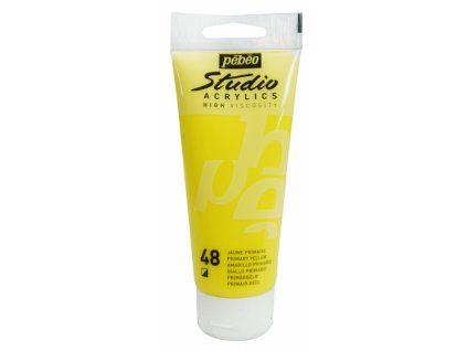 11834 akrylova barva pebeo studio acrylic 100 ml 048 zlut zakladni
