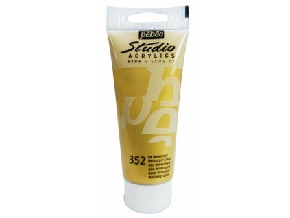 11888 akrylova barva pebeo studio acrylic 100 ml 352 zlata iridescentni