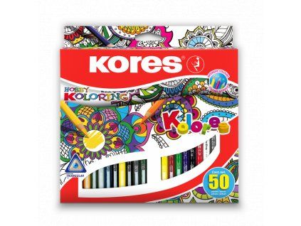 12473 1 trojhranne pastelky kores 93350 mandala 50 barev