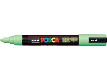 Akrylový popisovač Uni Posca PC-5M světle zelený, šířka stopy 1,8 až 2,5 mm