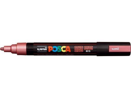Akrylový popisovač Uni Posca PC-5M 1,8-2,5 mm, červená metalická barva M15
