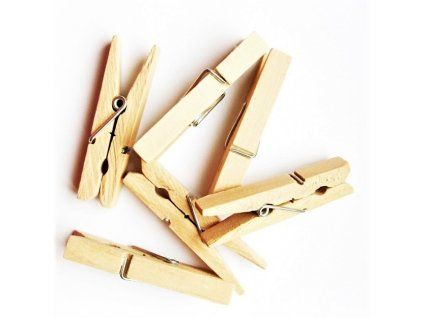 Dřevěné dekorační kolíčky Craft with Fun, přírodní nelakované, velikost 7x46 mm, 48 kusů