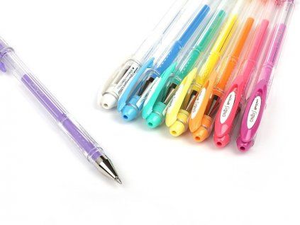 Gelový roller Uni Signo UM-120 s bílým inkoustem pro psaní na tmavém papíru