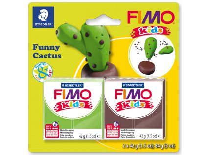 Staedtler Fimo Kids sada Funny Cactus, polymerová modelovací hmota pro děti