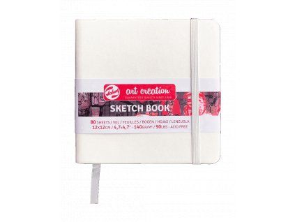 Talens Art Creation Sketch Book, skicák 12x12 cm, tvrdá bílá vazba, 80 listů 140 g