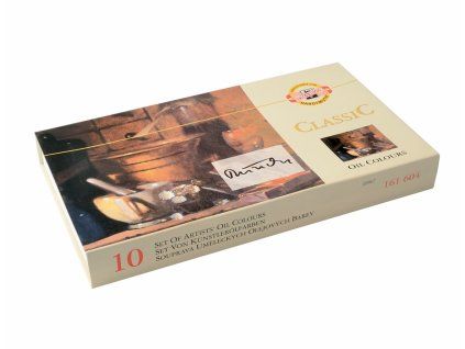 Koh-i-Noor Mánes Classic sada 10 olejových barev, paleta, štětce a grafitová tužka