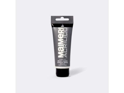 Akrylová barva Maimeri Acrilico 75 ml, metalický odstín 017 bílá platinová