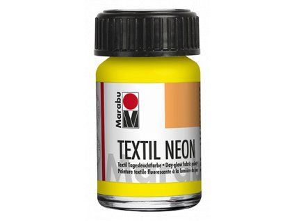 Barva na světlý textil Marabu Textil Neon 15 ml, neonový odstín žlutá 321