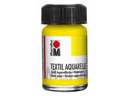 Marabu Textil Aquarelle 15 ml barva na textil, odstín 020 žlutá citron