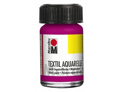 Marabu Textil Aquarelle 15 ml barva na textil, odstín 014 růžová magenta