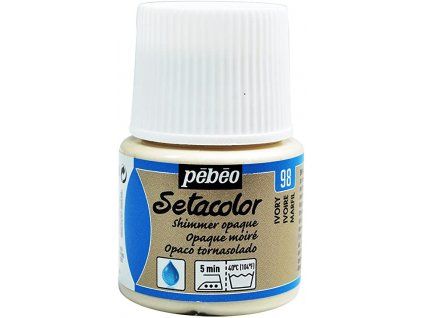 Pébéo Setacolor Opaque 45 ml barva na textil, odstín Slonová kost metalická 98