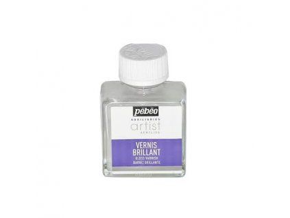 Pébéo lesklý lak vodou ředitelný pro akrylové barvy, ochranný nátěr 75 ml