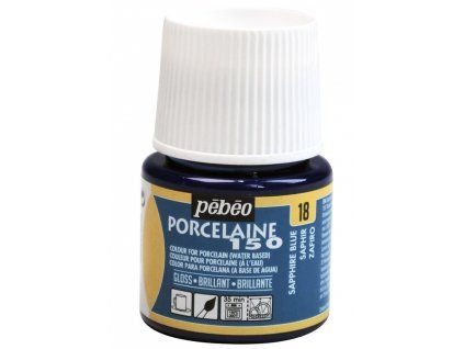 Pébéo Porcelaine 150 vypalovací barva na porcelán a sklo 45 ml, odstín modrá safírová 18