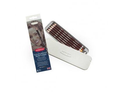 Derwent Coloursoft Skintones sada 6 uměleckých pastelek, extra syté tóny pleti