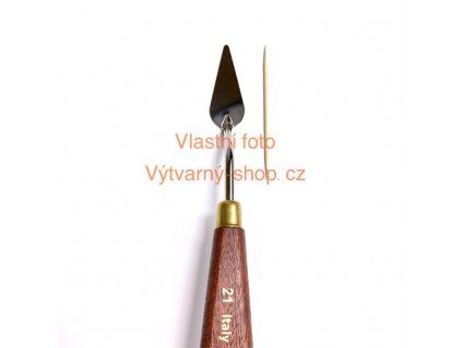 Malířská špachtle Jumanika 21, tvar slza, rozměr čepele 17x42 mm