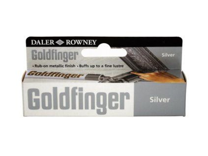 Zlatící pasta Daler-Rowney Goldfinger 22 ml, stříbrná metalická barva Silver