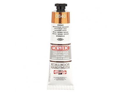 Koh-i-Noor akrylová barva 40 ml, metalický odstín bronzová 0840, česká výroba
