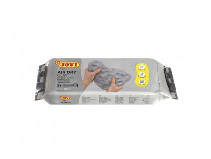 Samotvrdnoucí modelovací hmota Jovi 250 g, šedá barva, schnutí na vzduchu