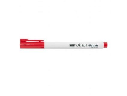 Fix Marvy Artist Brush 1100-2 se štětcovým hrotem, červená barva na vodní bázi