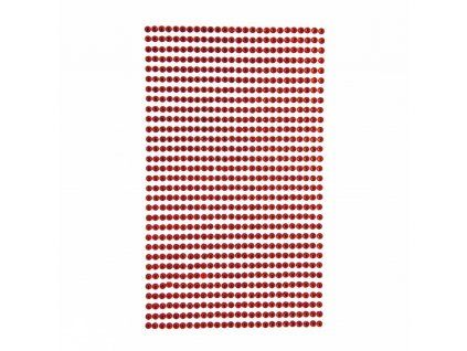 Nalepovací kamínky dpCraft 3 mm, sada 806 ks, červená barva pro kreativní dekorování