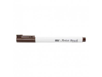 Fix Marvy Artist Brush 1100-18 se štětcovým hrotem, odstín Dark Brown, vodní báze