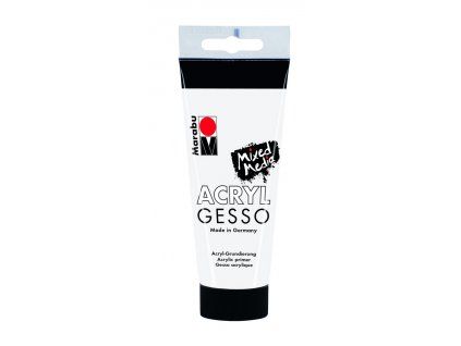 Akrylový šeps Marabu Acryl Gesso 100 ml, bílá základní vrstva pro akrylové malby