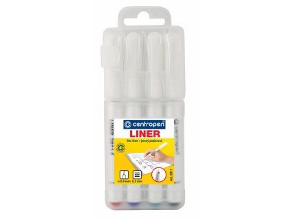 Centropen 2811 Liner sada 4 barev, liner s hrotem 0,3 mm pro kresbu a rýsování