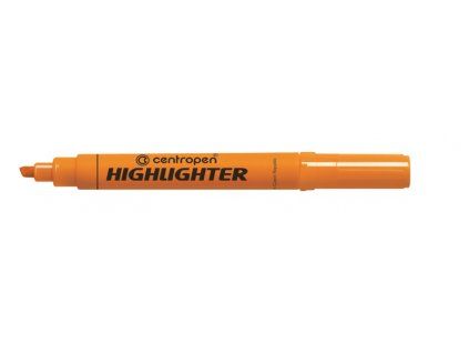Centropen 8552 Highlighter pigmentový zvýrazňovač, neonově oranžový, klínový hrot 1 až 4,6 mm