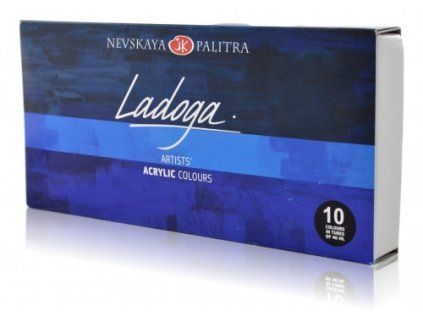 Sada akrylových barev Ladoga Nevskaya Palitra, 10 tub po 46 ml, základní odstíny