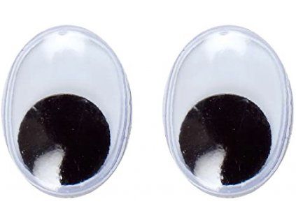 Plastová oválná očička HobbyFun 11x8 mm, balení 50 kusů pro kreativní tvoření