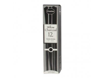 Coates přírodní uhly 7-9 mm, sada 12 kusů, balení pro kresbu uhlem