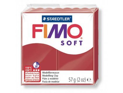 FIMO SOFT polymerová hmota Staedtler 57 g, odstín červená vánoční
