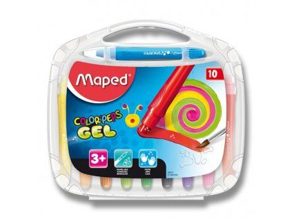 Maped GEL Color'Peps akvarelové gelové pastely, sada 10 zářivých barev na vodní bázi