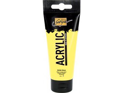 Akrylová barva Kreul Solo Goya 100 ml, odstín žlutá citron, krémová konzistence