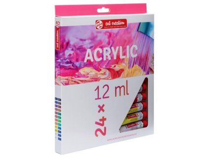 Sada 24 akrylových barev Talens Art Creation Acrylic 12 ml, pastovitá konzistence