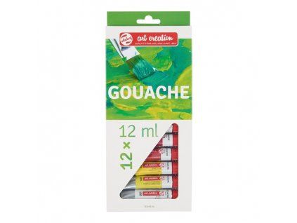 Kvašové barvy Talens Art Creation Gouache, sada 12 tub po 12 ml, krycí odstíny