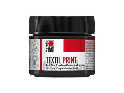 Tiskařská barva Marabu Textil Print 100 ml černá, vhodná pro sítotisk a linoryt na textil